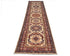 11 Feet Beige Kazak Afghan Hand Knotted Wool Runner Rug